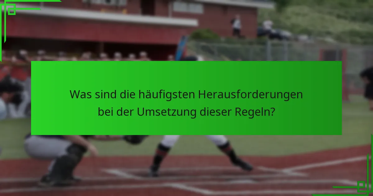 Was sind die häufigsten Herausforderungen bei der Umsetzung dieser Regeln?