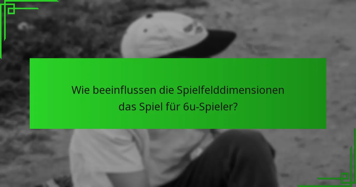 Wie beeinflussen die Spielfelddimensionen das Spiel für 6u-Spieler?